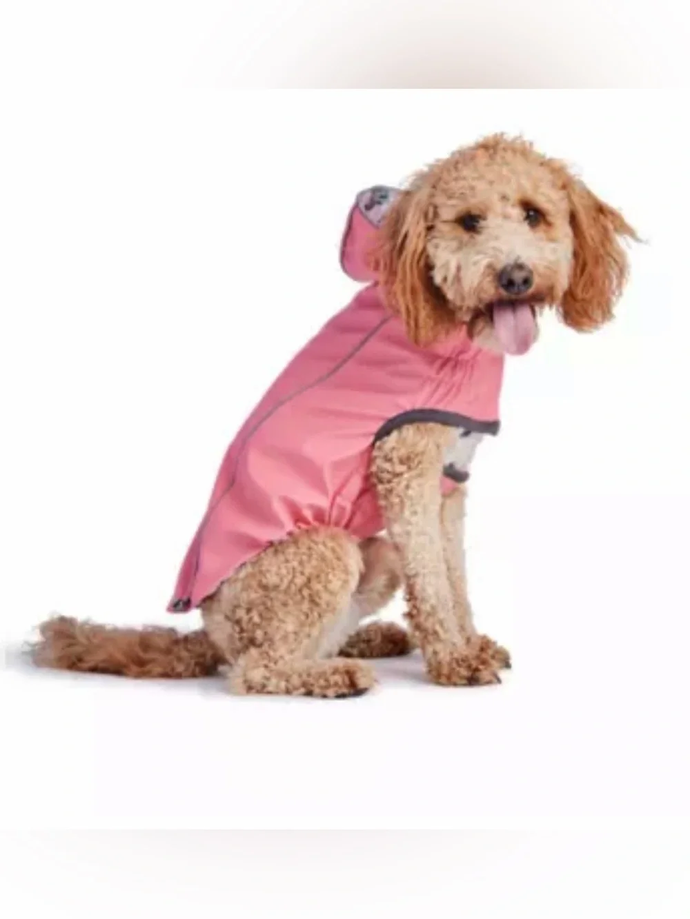 GF Pet Pink Reversible Elasto-Fit Raincoat, Size S, NWT